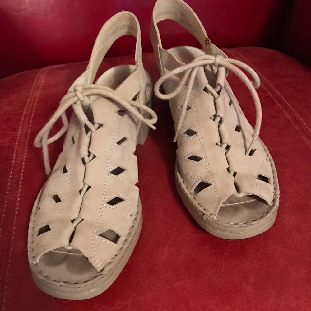 Rieker Suede Lace-up Sandals Size 4